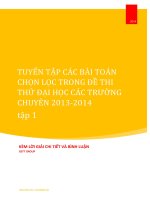Tuyển tập các bài toán chọn lọc trong các đề thi thử đại học 2013 - 2014