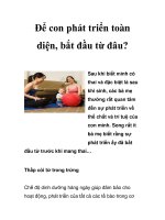 Để con phát triển toàn diện, bắt đầu từ đâu? docx