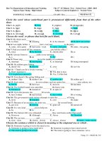 ĐỀ KT 45 LẦN 2 -LỚP 12 - HK II