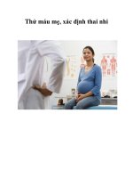 Thử máu mẹ, xác định thai nhi pptx