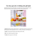 Các hoa quả nên và không nên giữ lạnh ppt