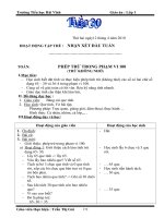 Giáo án lớp 1 Tuần 30