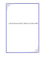 lập kế hoạch phát triển xã lồng ghép