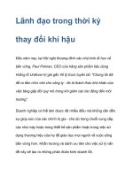 Lãnh đạo trong thời kỳ thay đổi khí hậu ppsx