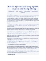 Khiếu nại và kiện tụng người chuyên chở hàng không doc