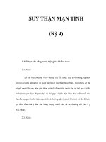 SUY THẬN MẠN TÍNH (Kỳ 4) ppt
