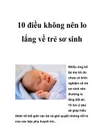 10 điều không nên lo lắng về trẻ sơ sinh doc