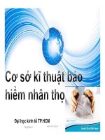 Thuyết trình cơ sở kỹ thuật bảo hiểm nhân thọ
