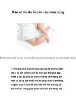 Bảo vệ làn da bé yêu vào mùa nóng pps