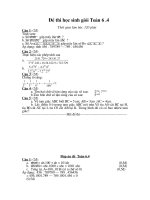 Đề-Đáp án HSG Toán 6 Y6.4