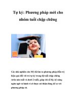 Tự kỷ: Phương pháp mới cho nhóm tuổi chập chững ppsx
