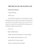 THEO DÕI, SĂN SÓC TRẺ SƠ SINH SAU ĐẺ pptx