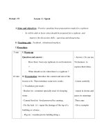 Giáo án Anh văn lớp 9 - Unit 9 Natural disasters - Period : 57 - Lesson 2 : Speak docx