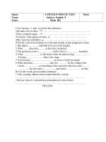 A FIFTEEN-MINUTE TEST