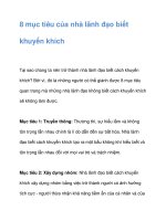 8 mục tiêu của nhà lãnh đạo biết khuyến khích pps
