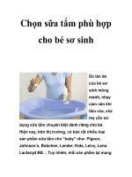 Chọn sữa tắm phù hợp cho bé sơ sinh ppsx