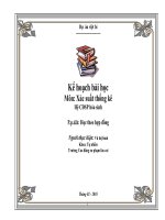 Học theo hợp đồng: Kế hoạch bài học môn XS thống kê