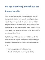 Bài học thành công, bí quyết của các thương hiệu lớn docx