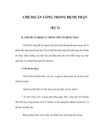 CHẾ ĐỘ ĂN UỐNG TRONG BỆNH THẬN (Kỳ 3) pps