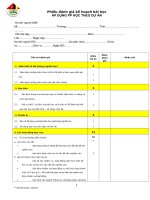 Phiếu đánh giá KHBH áp dụng pp học theo dự án