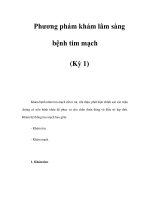 Phương phám khám lâm sàng bệnh tim mạch (Kỳ 1) pdf