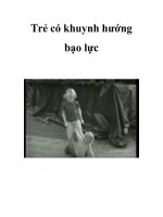 Trẻ có khuynh hướng bạo lực docx