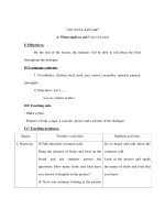 Anh văn 7 - Unit twelve: Let’s eat!y - Phần 1 docx