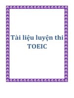 Tài liệu luyện thi TOEIC