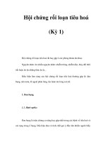 Hội chứng rối loạn tiêu hoá (Kỳ 1) docx