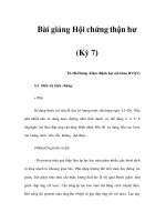 Bài giảng Hội chứng thận hư (Kỳ 7) ppsx