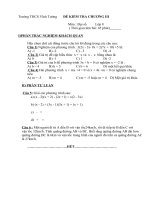 ĐỀ KIỂM TRA CHƯƠNG III ĐẠI SỐ 8