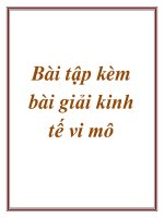 bài tập kèm bài giải môn kinh tế vi mô