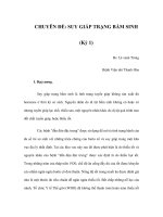 CHUYÊN ĐỀ: SUY GIÁP TRẠNG BẨM SINH (Kỳ 1) pdf