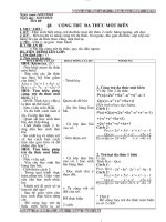 Tiết 60 Bài 8 cộng trừ đa thức một biến