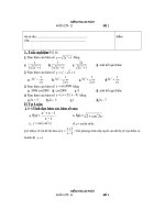 6 ĐỀ KT 1 TIẾT+15 PHUT  CHƯƠNG ĐAO HÀM