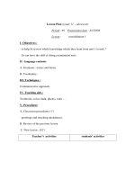 Giáo án Anh văn lớp 11 - Unit 1 đến 7 - Period 66 doc