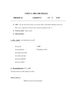Giáo án Anh văn lớp 6 - UNIT 4 : BIG OR SMALL - PREIOD 23 - LESSON 4 C1 - 2 P.49 pot