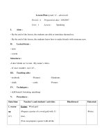 Giáo án Anh văn lớp 11 - Unit 1- Period 4 docx