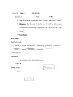 Giáo án Anh văn lớp 6 - Period 14 - Unit 3: AT HOME - Lesson :3 doc
