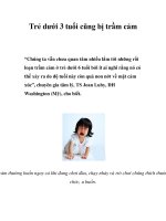 Trẻ dưới 3 tuổi cũng bị trầm cảm potx