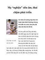 Mẹ “nghiện” siêu âm, thai chậm phát triển pptx