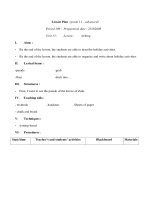 Giáo án Anh văn lớp 11 - Unit 13 - Period 109 pot