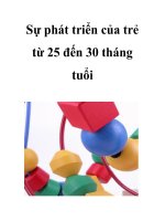 Sự phát triển của trẻ từ 25 đến 30 tháng tuổi ppt