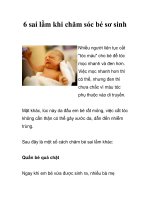 6 sai lầm khi chăm sóc bé sơ sinh ppt