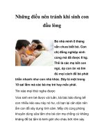 Những điều nên tránh khi sinh con đầu lòng potx