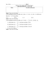 Kiem tra trac nghiem Dai so 9 Bai- Do thi cua ham so y = ax2