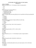 De thi HK II sinh 10 co ban