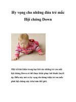 Hy vọng cho những đứa trẻ mắc Hội chứng Down ppsx