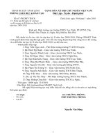 Triệu tập CTV ra đề kiểm tra HK2 09-10