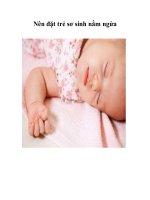 Nên đặt trẻ sơ sinh nằm ngửa pot